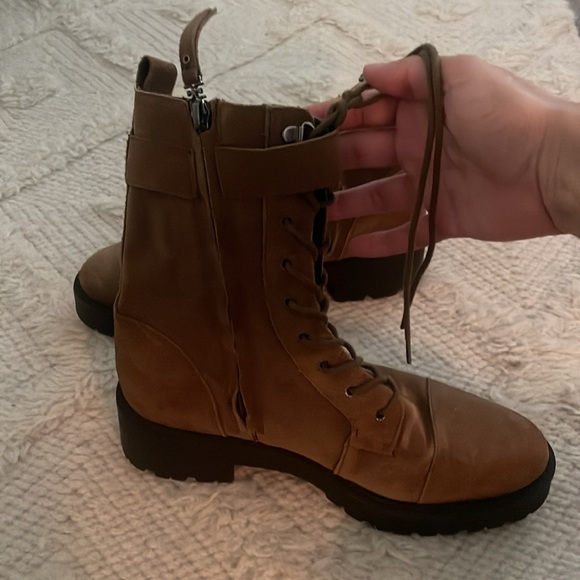 Sam Edelman Junip Suede Combat Boots - Picture 3 of 5